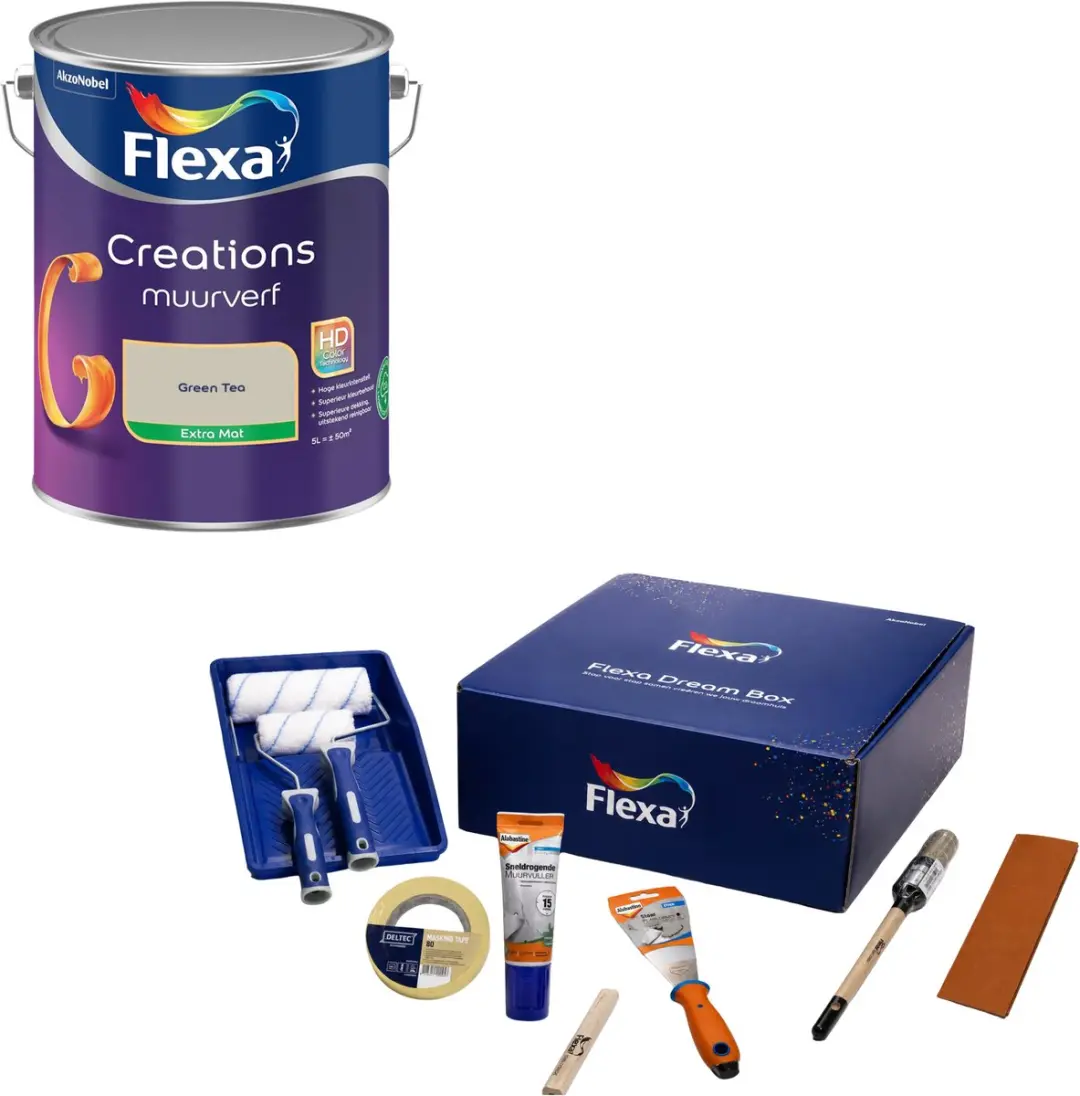 Flexa Dream Box & Creations Muurverf Green Tea 5L