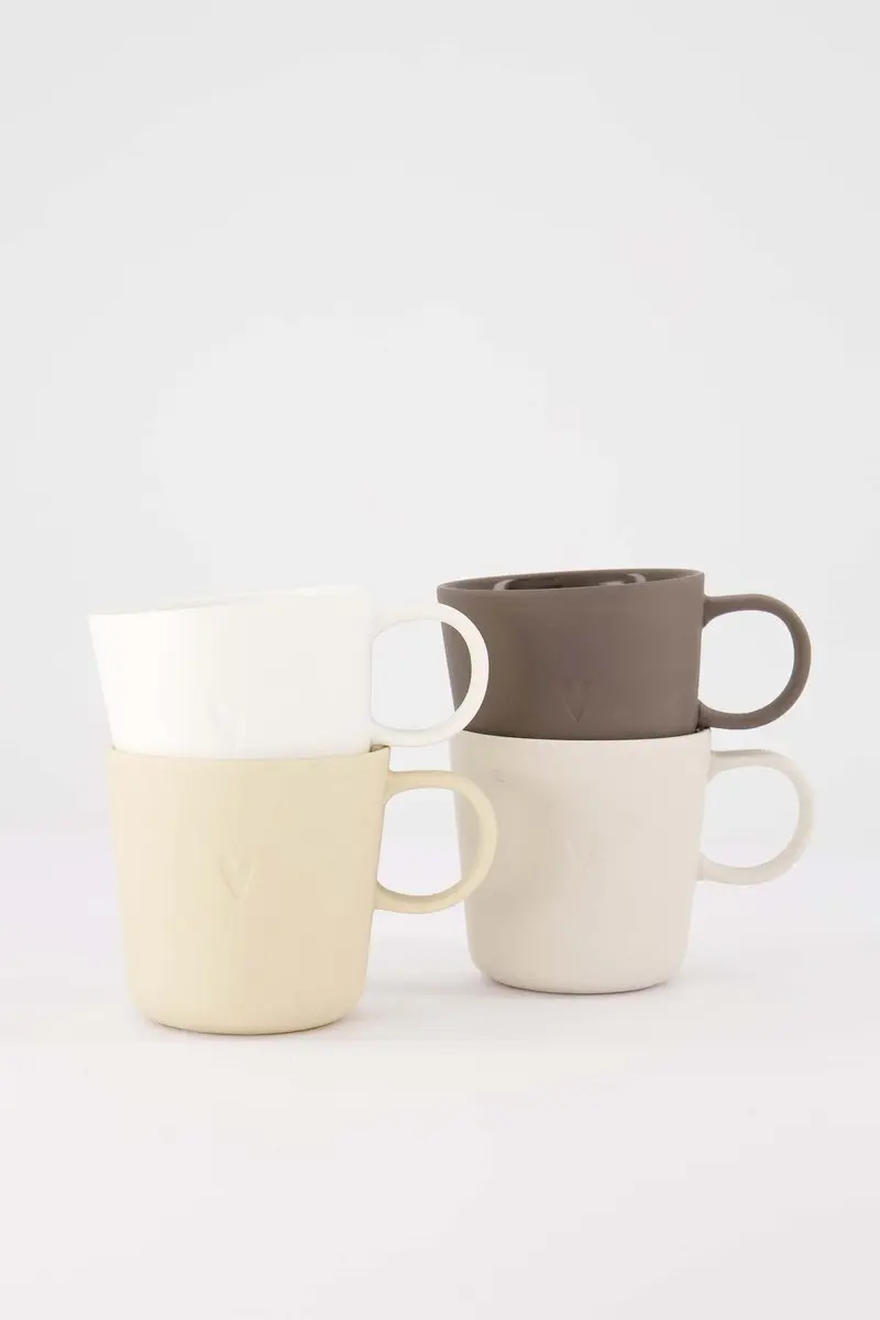 Zusss Set 4 Koffiemokken Keramiek