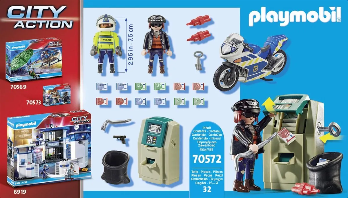 Playmobil City Action Politiemotor 70572 - Multicolor - afbeelding 6 van 6