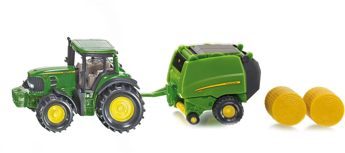 SIKU 1665 John Deere Tractor met Balenpers