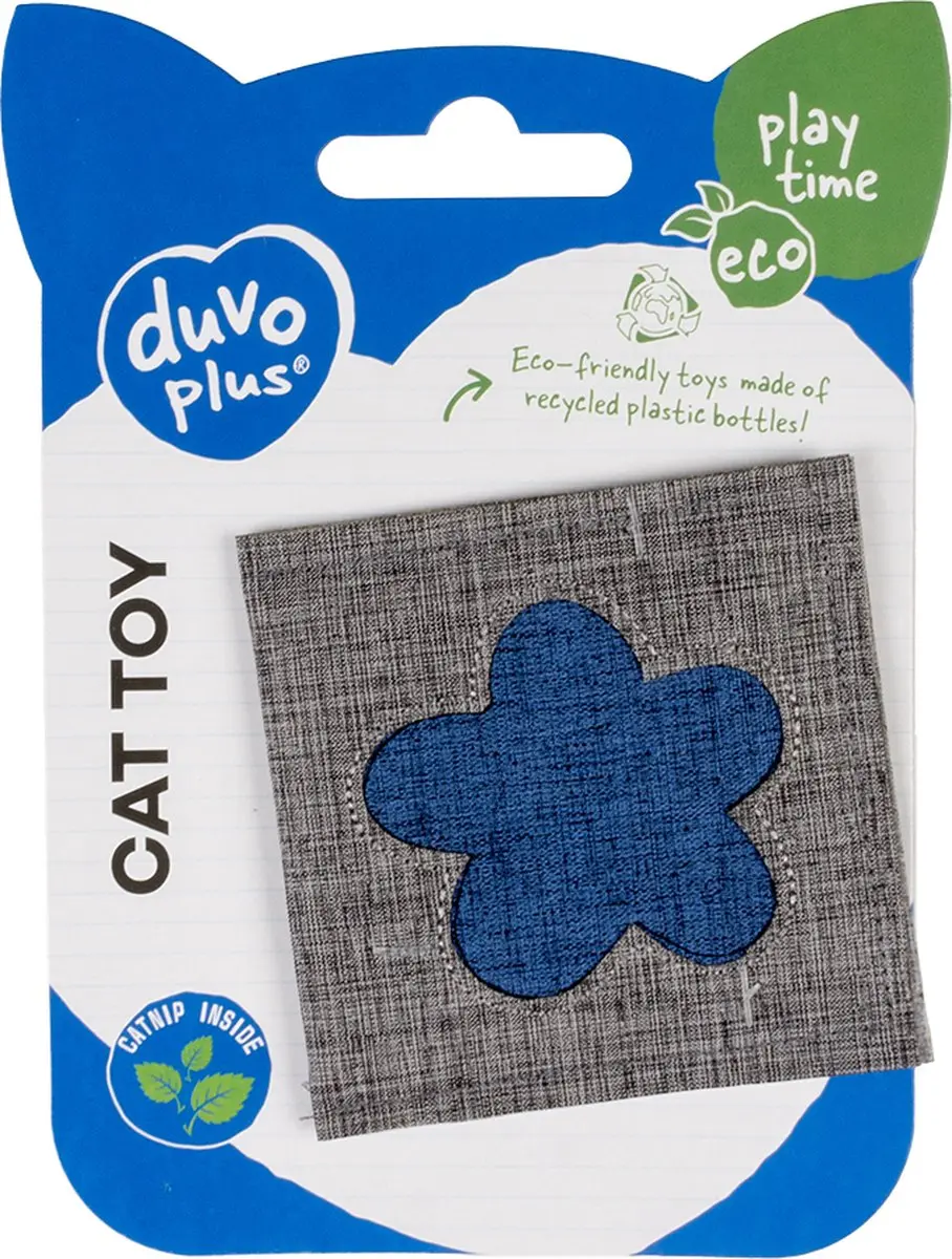 Duvo+ Eco Navy Vierkant Kattenkruid - 8x8x1cm