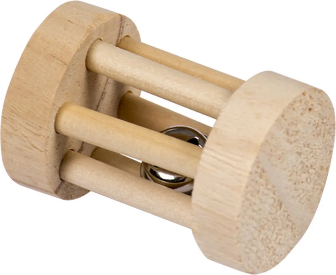 DuvoPlus Houten Speelrol met Bel - 5x7cm