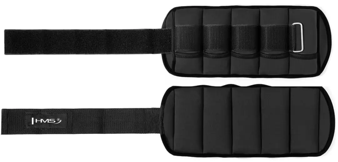 HMS ONK03 Verstelbare Enkel- en Polsgewichten 3kg - Zwart - afbeelding 6 van 6