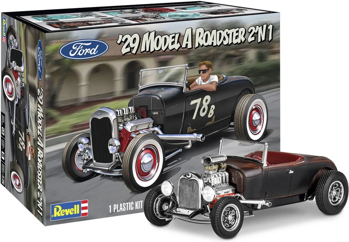 Revell 14463 1929 Ford Model A Roadster Modelbouwpakket - 1:25 - Multi