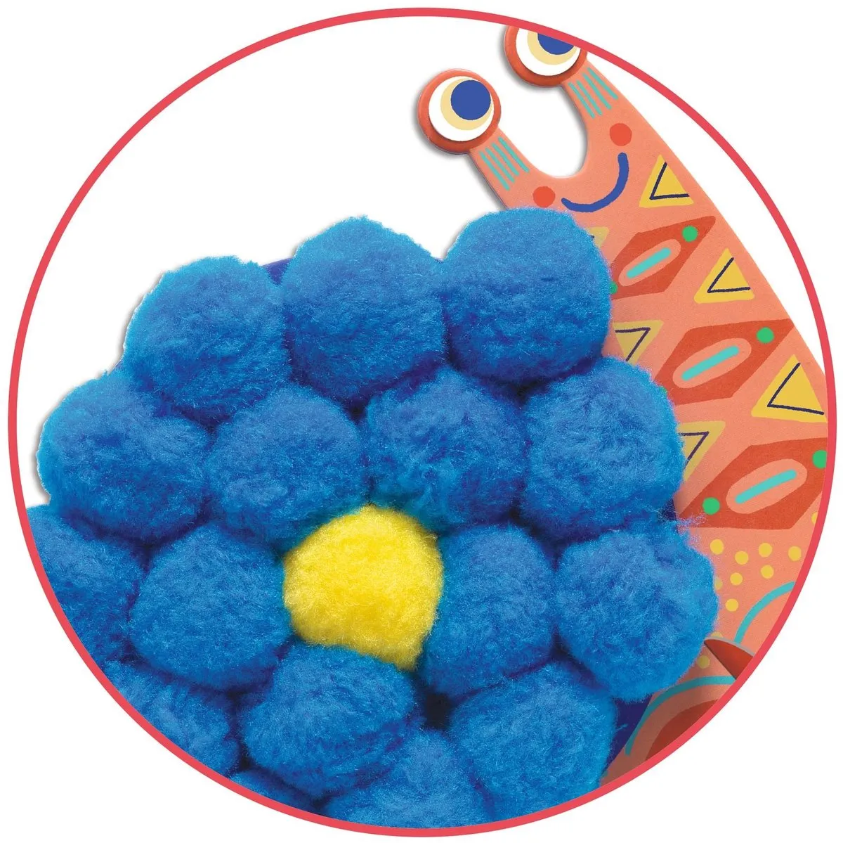 Djeco Plakken Fluffy Dieren - Meerkleurig