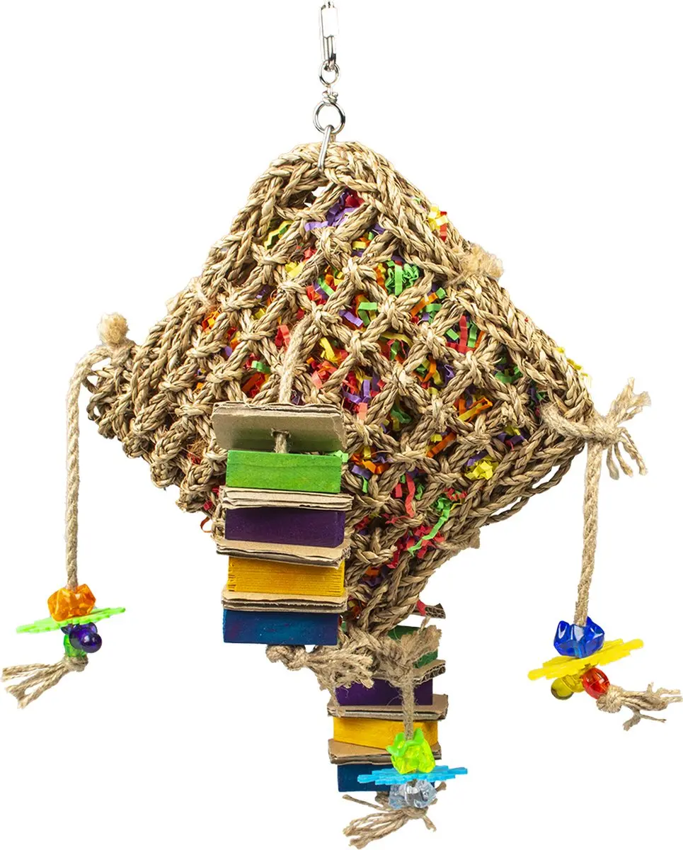 DuvoPlus Vogel Snackzakje Meerkleurig 43x28x10cm