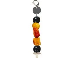 DuvoPlus Knaagdier Fruit- & Groentenhouder 18x2,5x2,5cm - Zilver