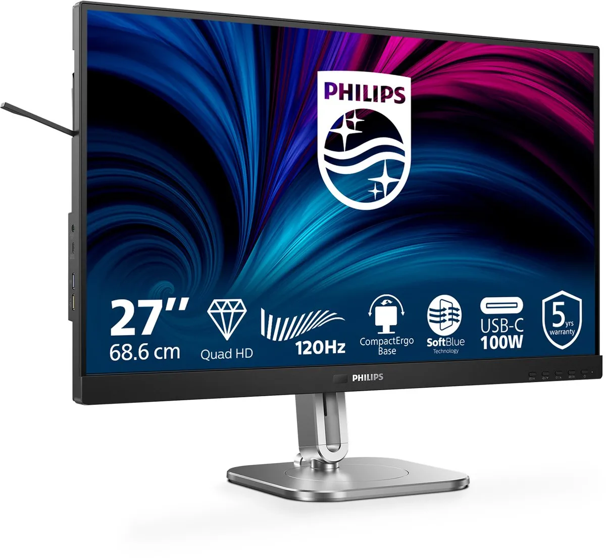 Philips 27B2U4601/00 Monitor 27" QHD - Grijs