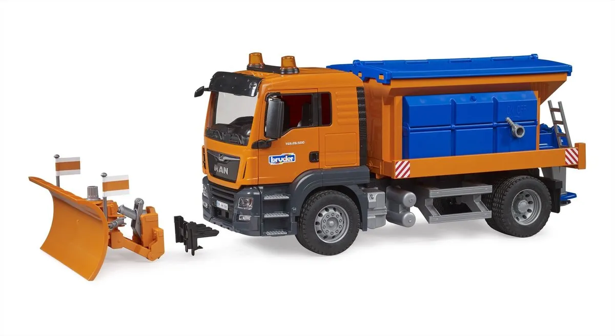 Bruder MAN TGS Strooiwagen 1:16 - Blauw