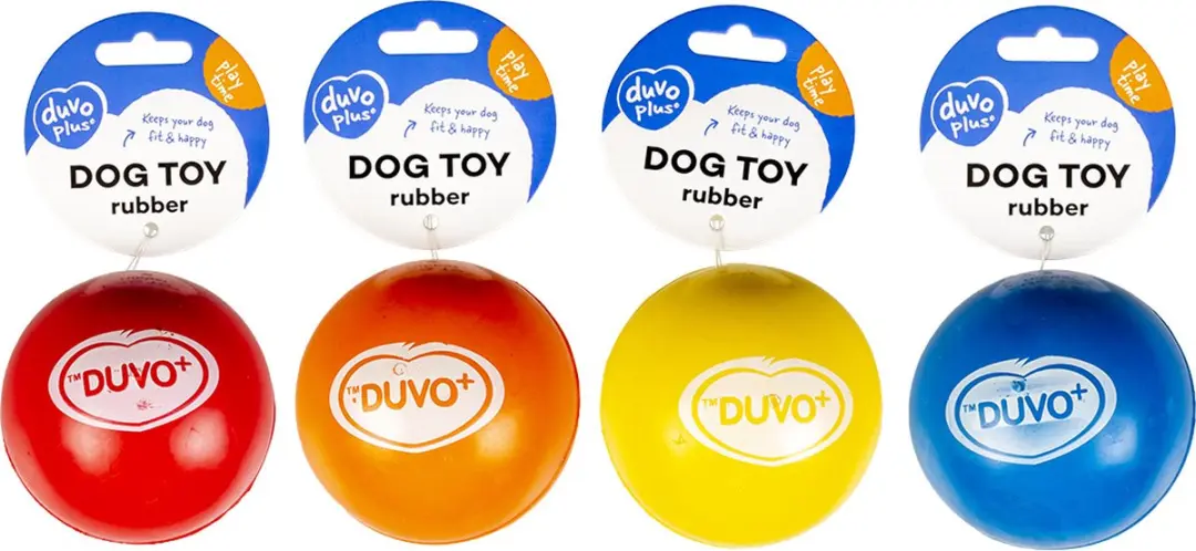 DuvoPlus Rubber Bouncy Ball Hond - 5,5cm Gemengde Kleuren