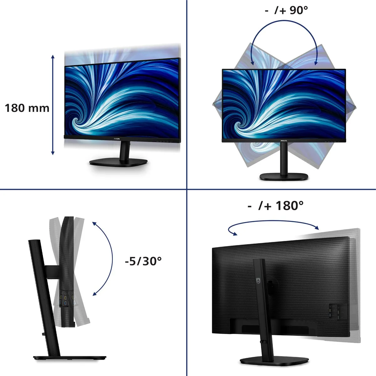 Philips 32B2N3500/00 Monitor 31.5" QHD - 2x HDMI - Zwart