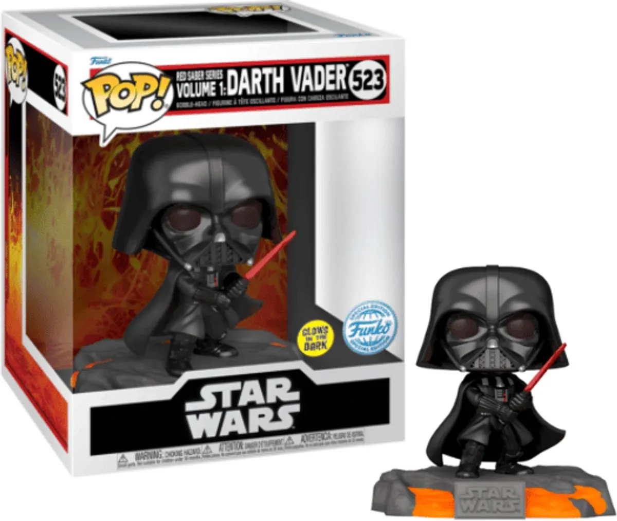 Funko Pop! Star Wars Darth Vader Red Saber Series Glow in the Dark