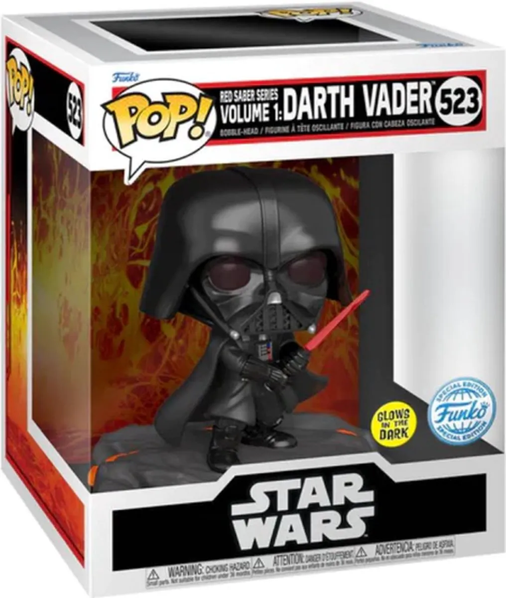 Funko Pop! Star Wars Darth Vader Red Saber Series Glow in the Dark - Veelkleurig