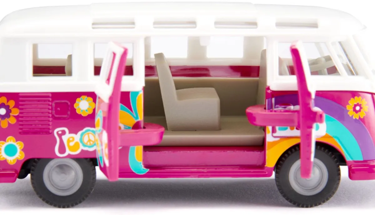 SIKU 2364 VW T1 Bus Samba 1:50 - Metaal/Kunststof - Rood/Wit - afbeelding 6 van 6