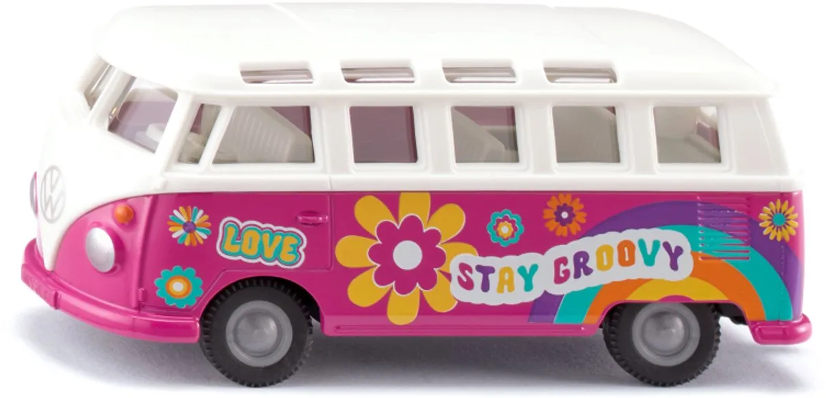 SIKU 2364 VW T1 Bus Samba 1:50 - Metaal/Kunststof - Rood/Wit