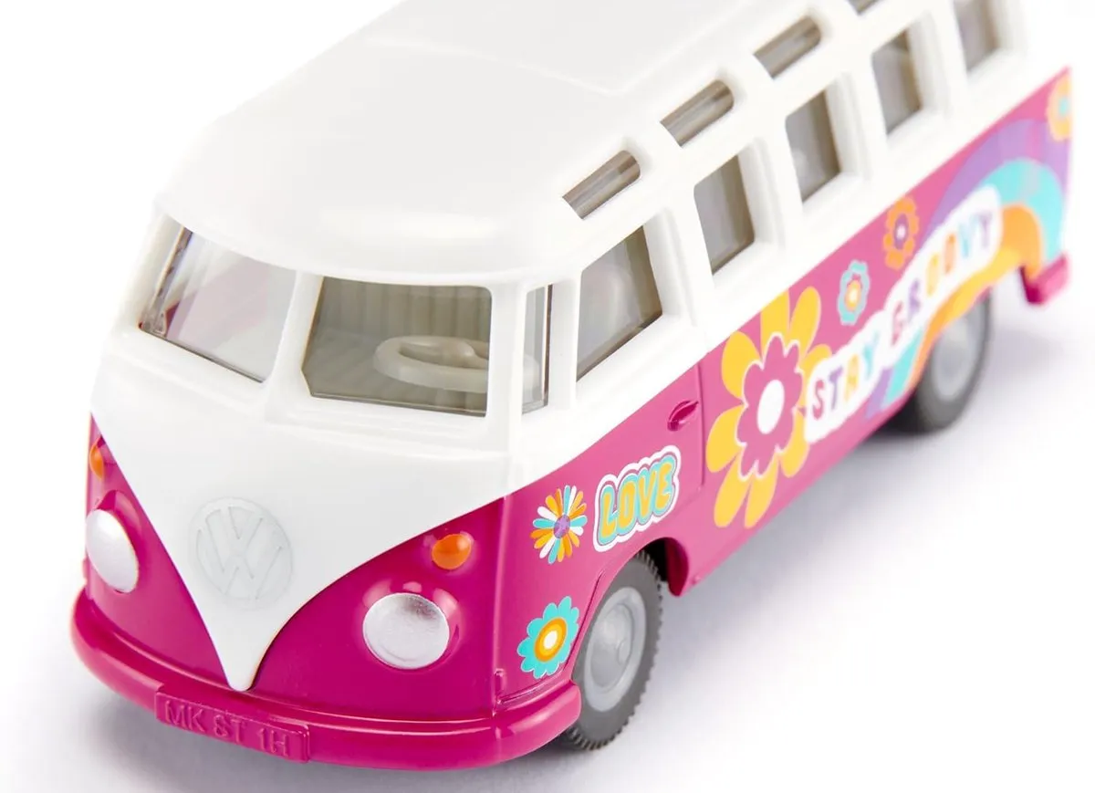SIKU 2364 VW T1 Bus Samba 1:50 - Metaal/Kunststof - Rood/Wit