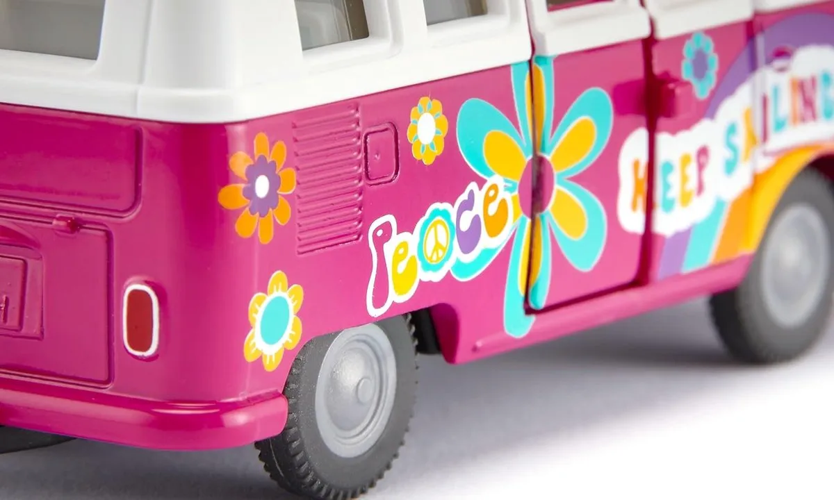 SIKU 2364 VW T1 Bus Samba 1:50 - Metaal/Kunststof - Rood/Wit