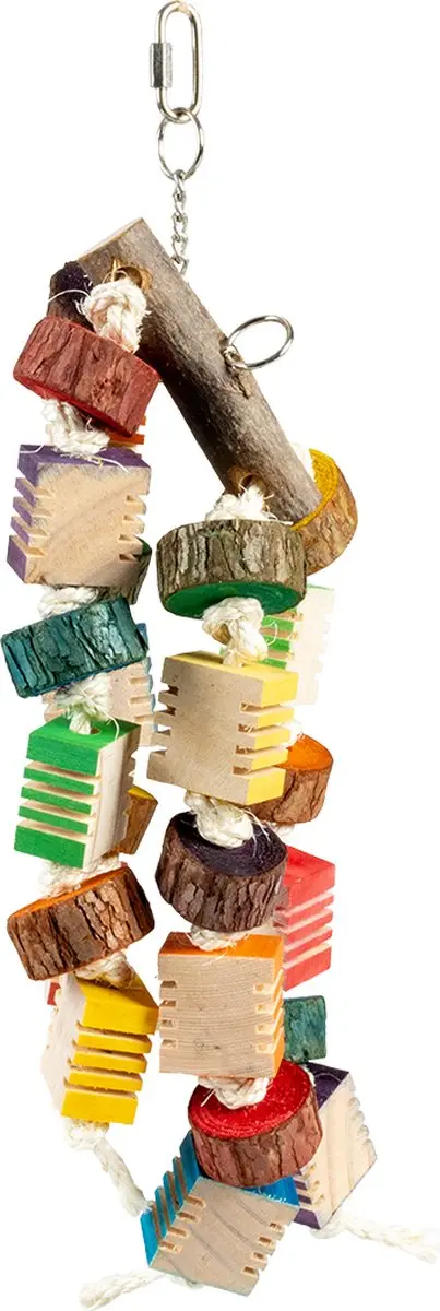 Duvo Groovy Houten Vogelhanger Sisal 6x11x52cm