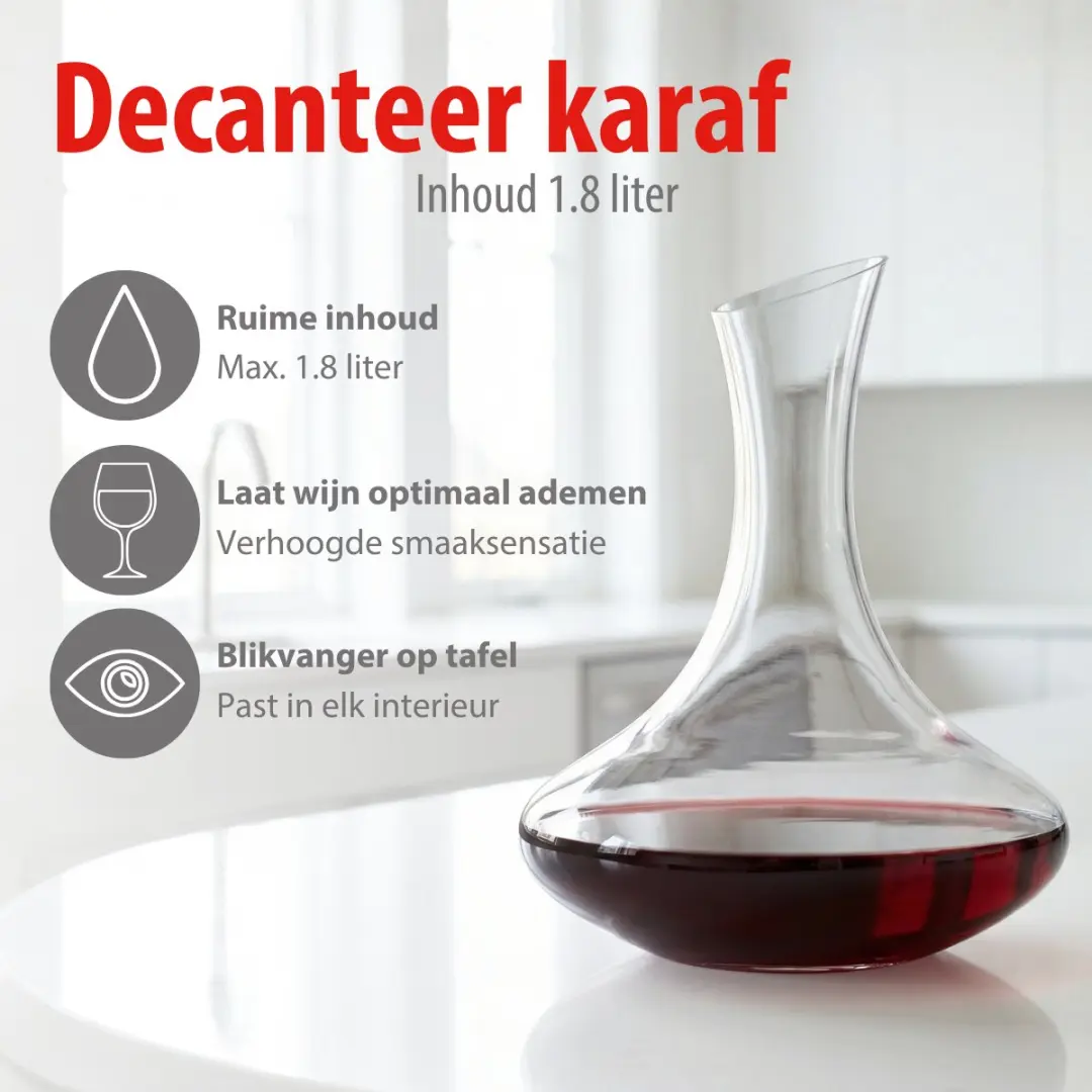 Alpina Decanteer Karaf 1.8L - Glas - Transparant