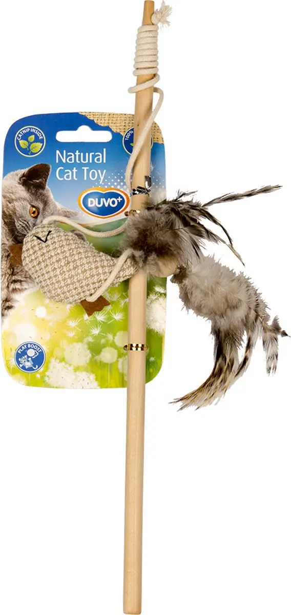 DuvoPlus Speelstok voor Katten - Gemengde Kleuren
