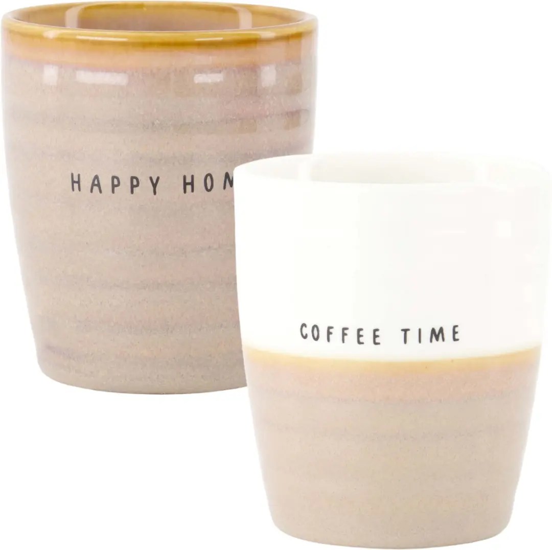 Zusss Set Van 2 Keramieke Koffiemokken 210ml