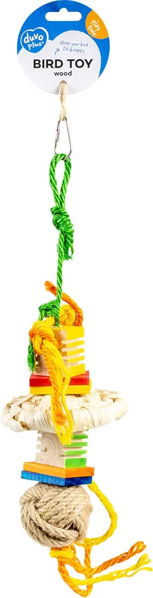 Duvo Groovy Houten Vogelhanger - Meerkleurig