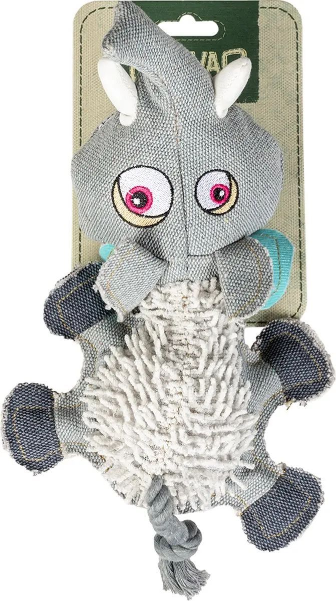 DuvoPlus Speelgoed Hond Canvas Olifant 26x17x11cm - Gemengde Kleuren