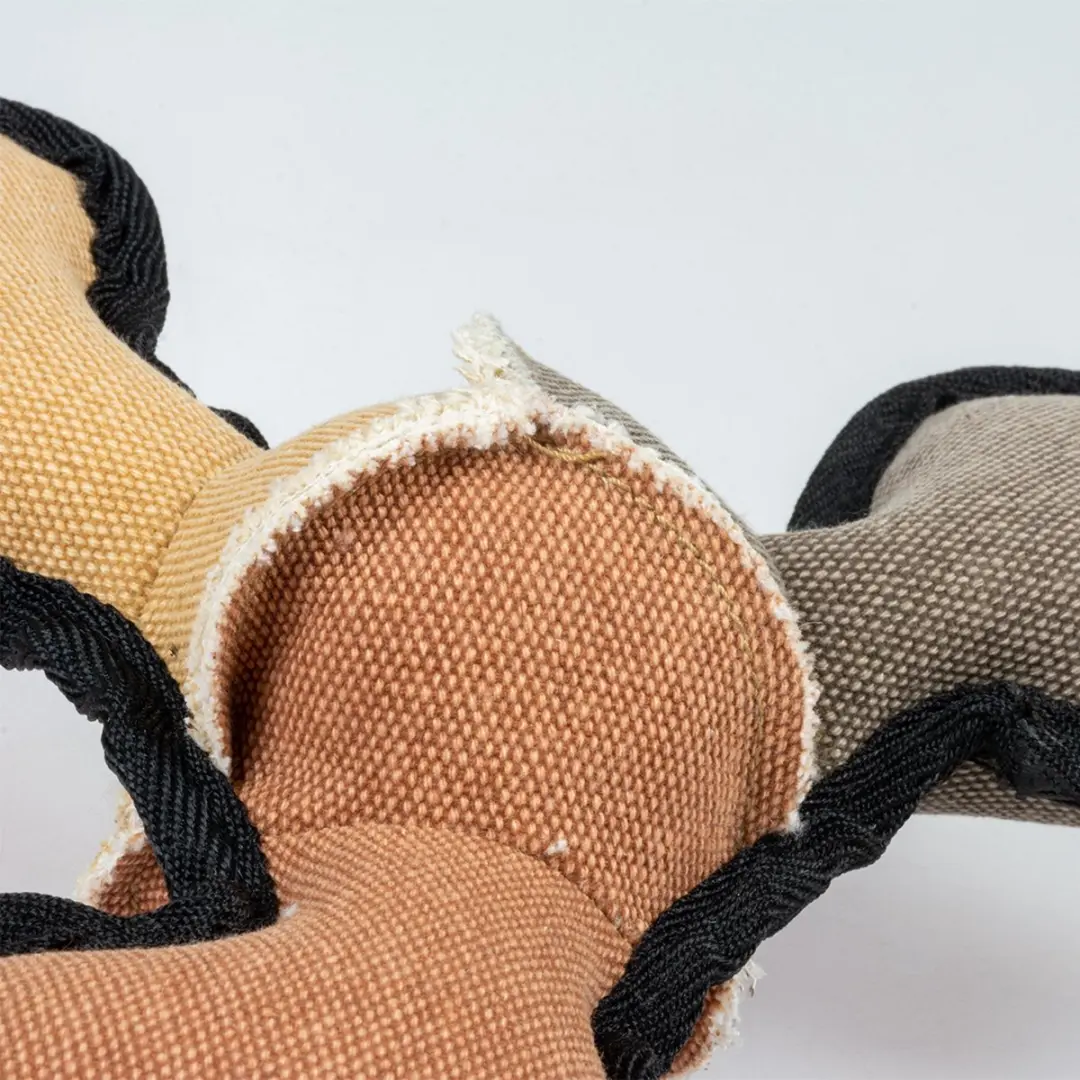 DuvoPlus Speelgoed Hond Canvas Boemerang Meerkleurig