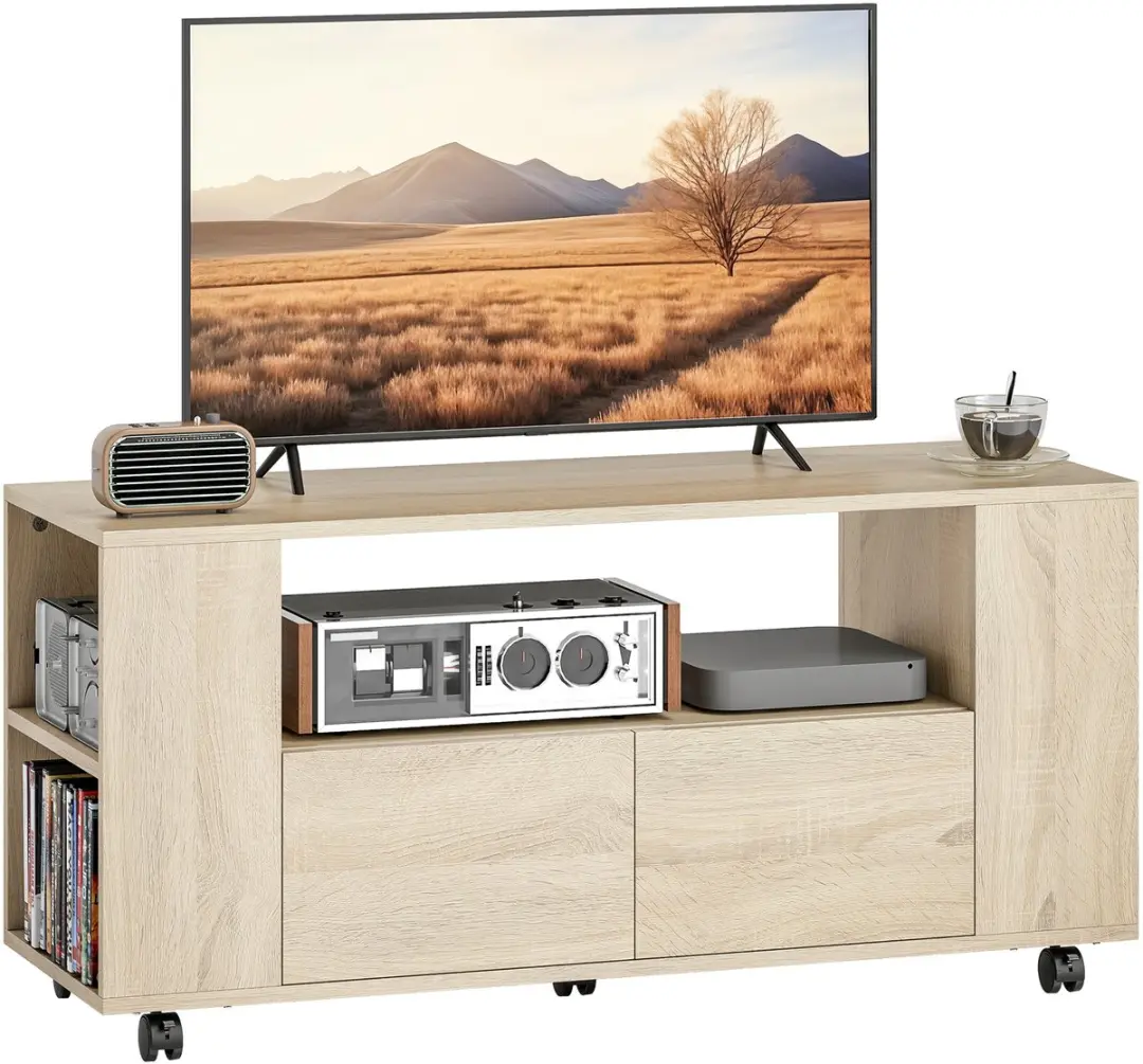 ECTEATOY TV-meubel op wieltjes