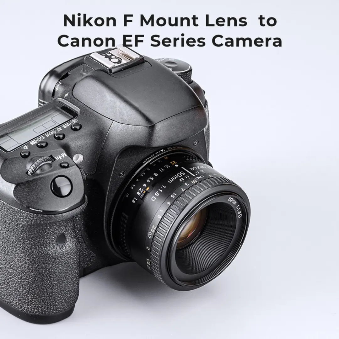 K&F Concept Nikon F op Canon EOS EF Adapter KF06.088 - Zwart