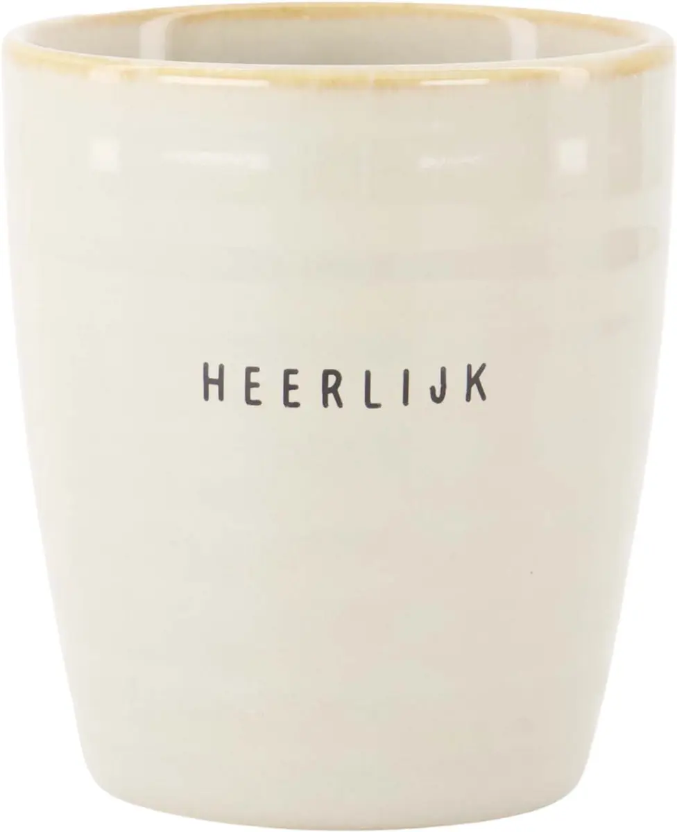 Zusss Koffiemokken Set 210ml - Wit/Zand