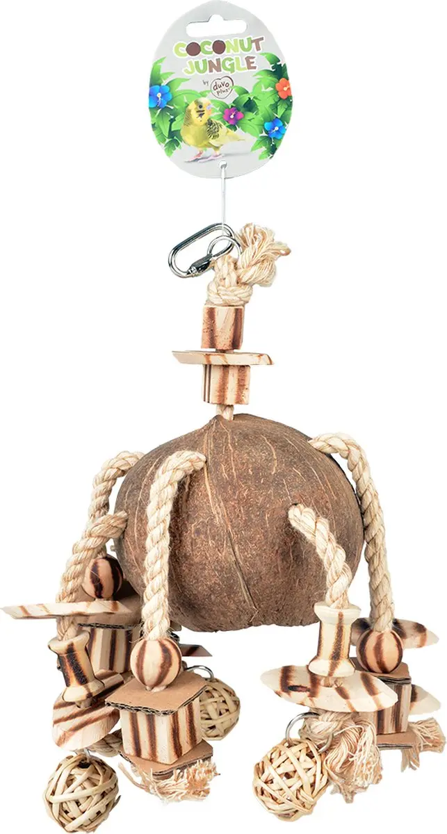 DuvoPlus Coconut Jungle Hanger Speelgoed Vogel - 35x20x15cm