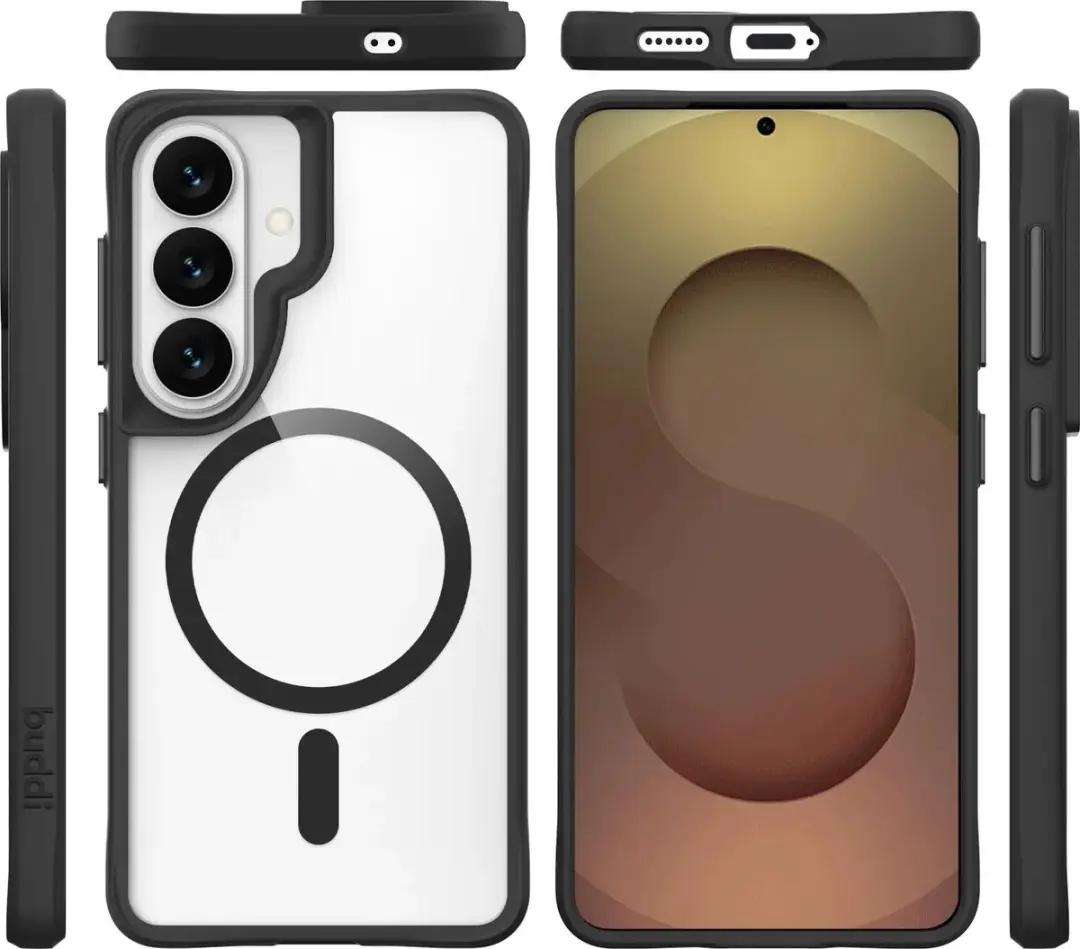 Buddi Hybrid Hoesje Samsung Galaxy S26 FE - MagSafe - Transparant Zwart