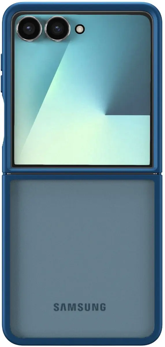 Selected Hoesje Samsung Galaxy Z Flip 7 - Blauwe Matte Back Cover