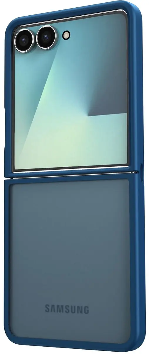 Selected Hoesje Samsung Galaxy Z Flip 7 - Blauwe Matte Back Cover