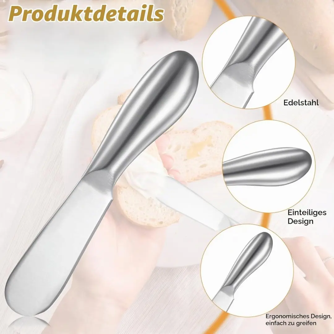ECTEATOY Smeermessen Set 4-delig RVS - 13,5 cm