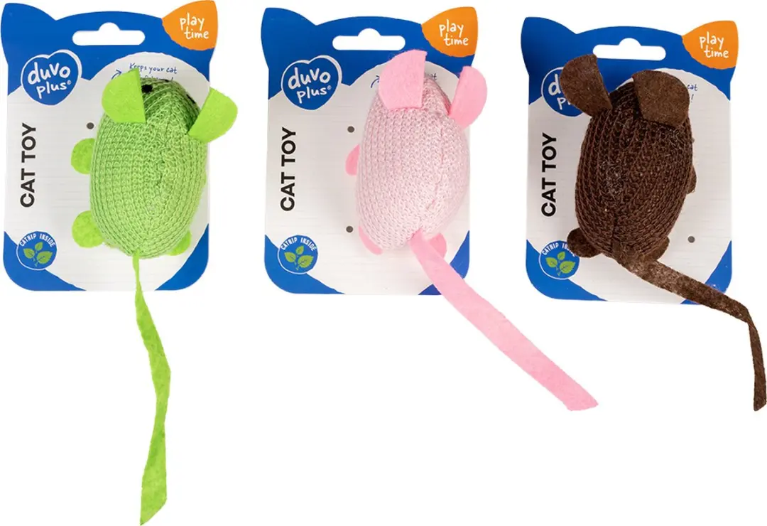 DuvoPlus Speelgoed Katten Muisjes Assortiment - Gemengde Kleuren