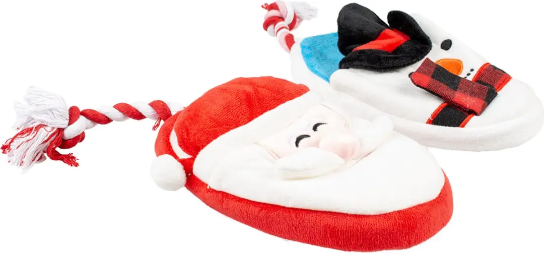 Duvo Xmas Pluche Pantoffel Hond