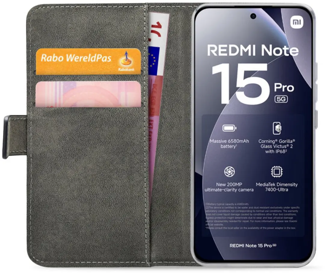 Mobilize Classic Gelly Wallet Book Case Xiaomi Redmi Note 17 Pro 5G - Zwart