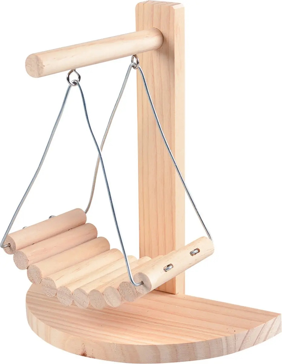 DuvoPlus Houten Schommelstoel voor Knaagdieren 21,5x11,5x24cm