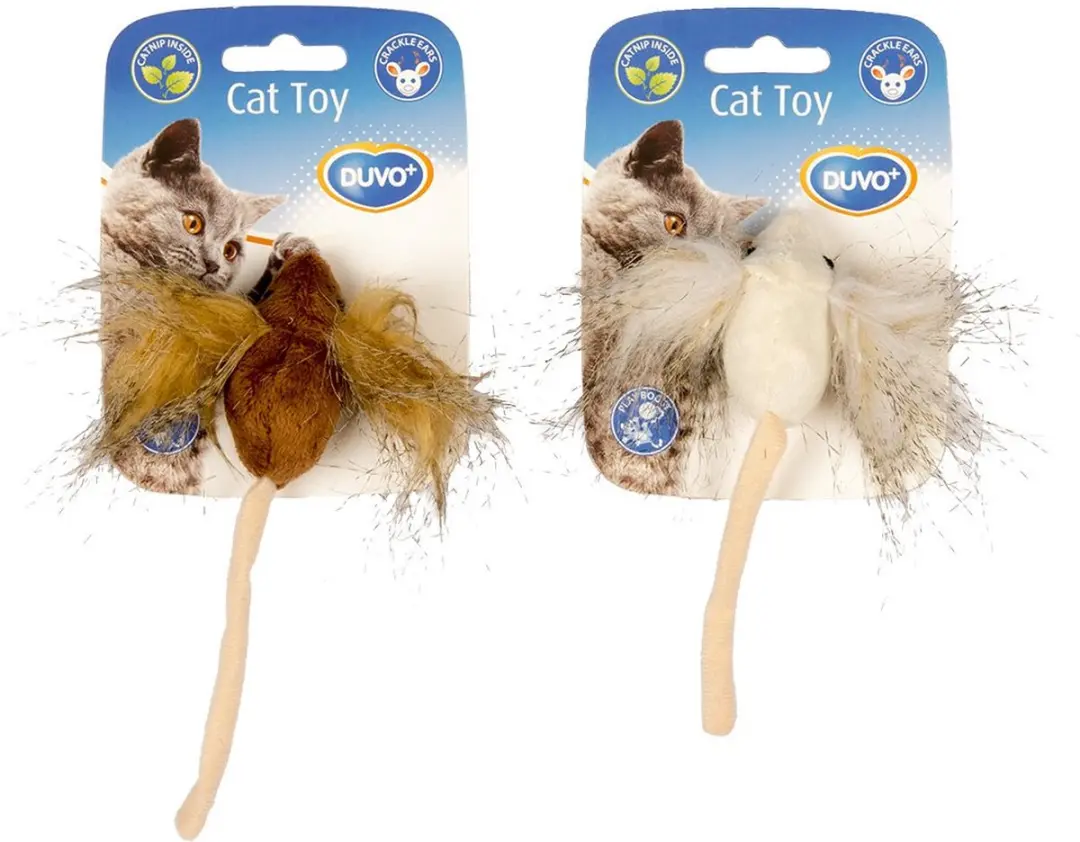Duvo Cattoy BigEar Muis - Bruin/Beige