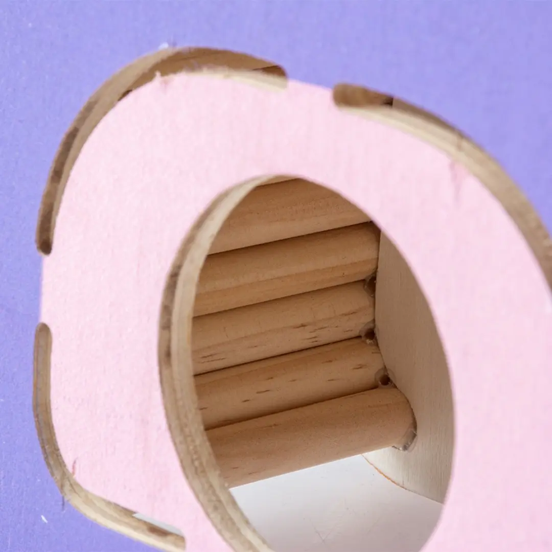 DuvoPlus Hok Knaagdier Houten Speelhuis 19,6x8,5x17cm Meerkleurig