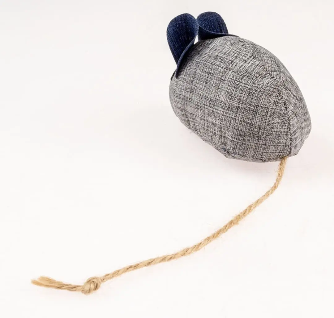 Duvo+ Eco Navy Muis Kattenkruid - 8,5x4,5x6cm