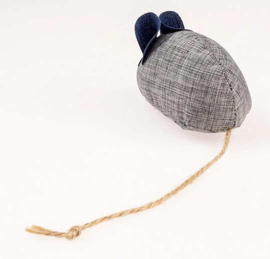 Duvo+ Eco Navy Muis Kattenkruid - 8,5x4,5x6cm
