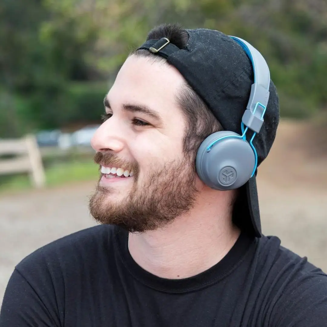 JLab Studio Wireless Bluetooth Hoofdtelefoon - Grijs/Blauw