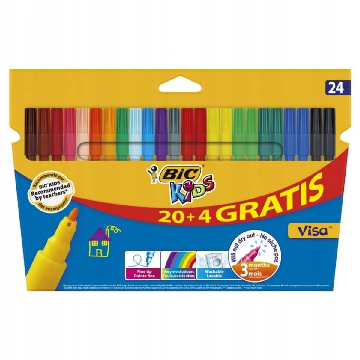 Bic Stiften 24 Kleuren Multicolor