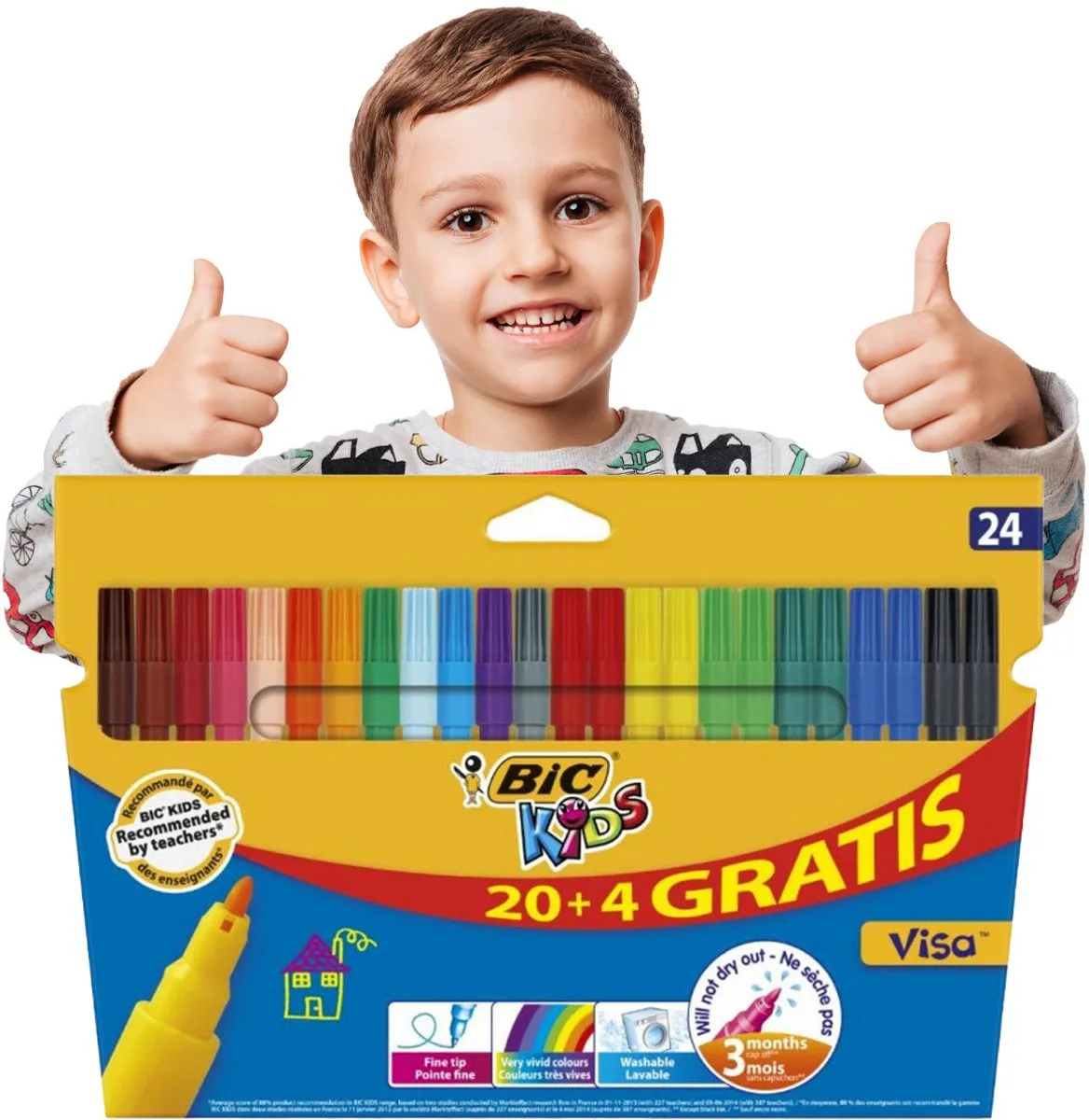 Bic Stiften 24 Kleuren Multicolor