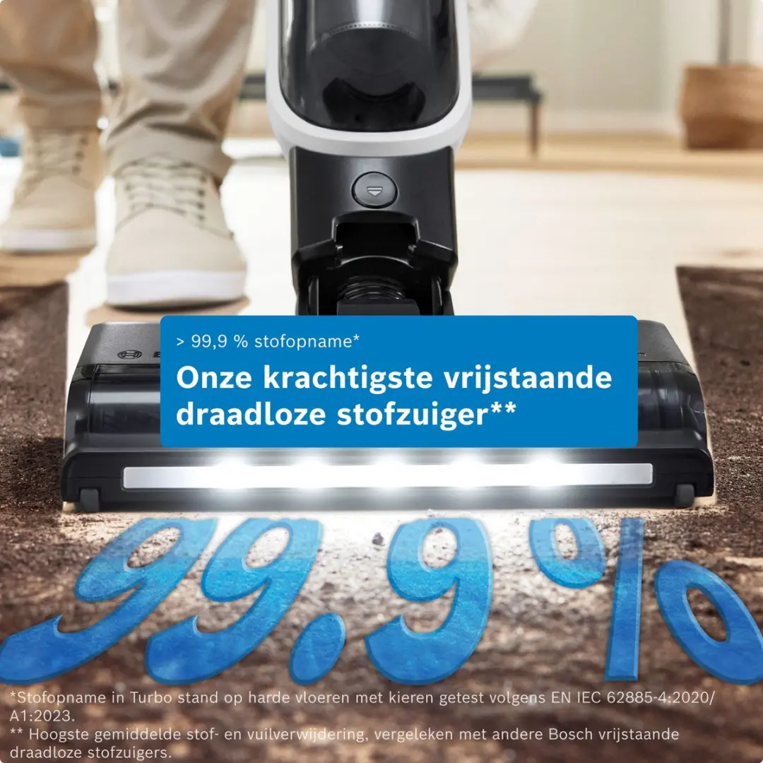 Bosch Serie 4 Flexxo BHH4WM28 Draadloze Stofzuiger - Wit - afbeelding 6 van 6