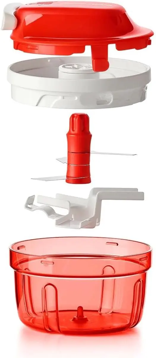 ECTEATOY Food Chopper 300ml - Roestvrij staal - Rood - afbeelding 5 van 6