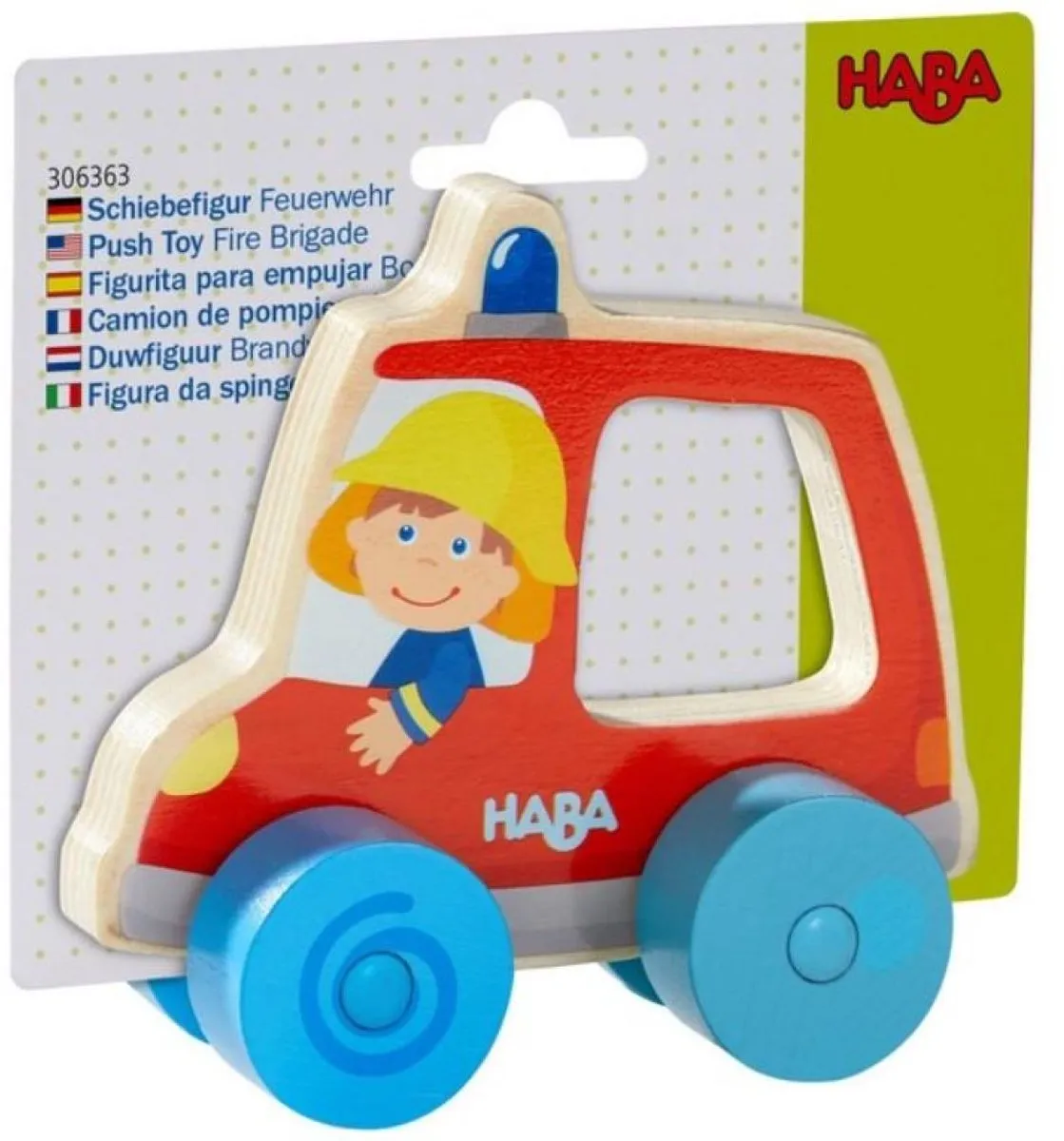 Haba Duwfiguur Brandweer - Meerkleurig